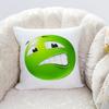 Green Face Little Mung Bean Funny Pillow Cover, Zippered & Removable Washable, Home Bedroom Bedside Cushion Cover