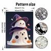 DIY Frameless Pearl Painting Kit Cute Ghost Halloween 3D Bead Art Canvas Relaxing Craft for Home Wall Decor Gift