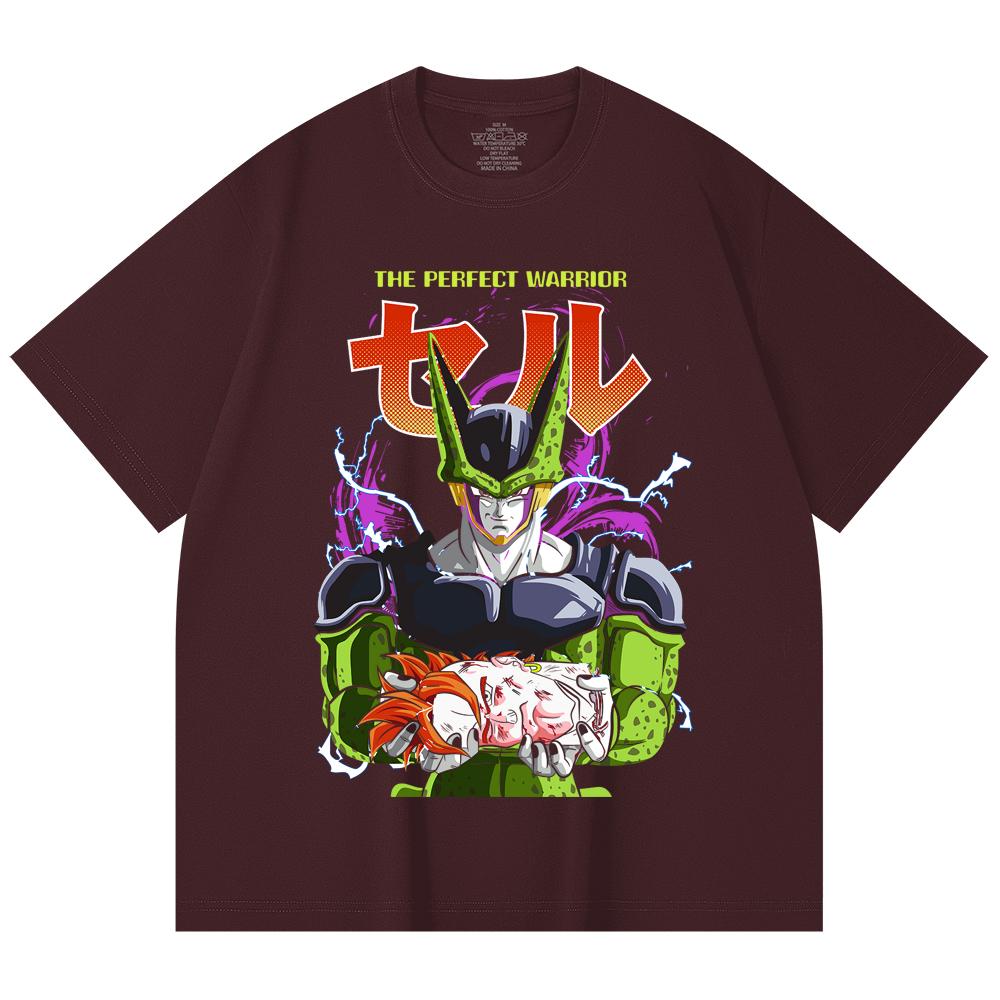 

230 Gsm 100% Cotton Dragon Ball V46 Perfect Cell Print Unisex Heavy Cotton T Shirt 2XL