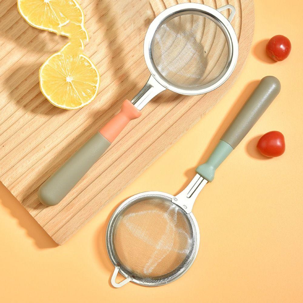 Household Flour Filter Spoon Handheld Skimmer Strainer Multifunctional Flour Sifter  For Flour Milk