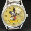 SWISS VINTAGE HAND-WINDING MENS REFURBISHED YELLOW COLOR DIAL WATCH A707223-1
