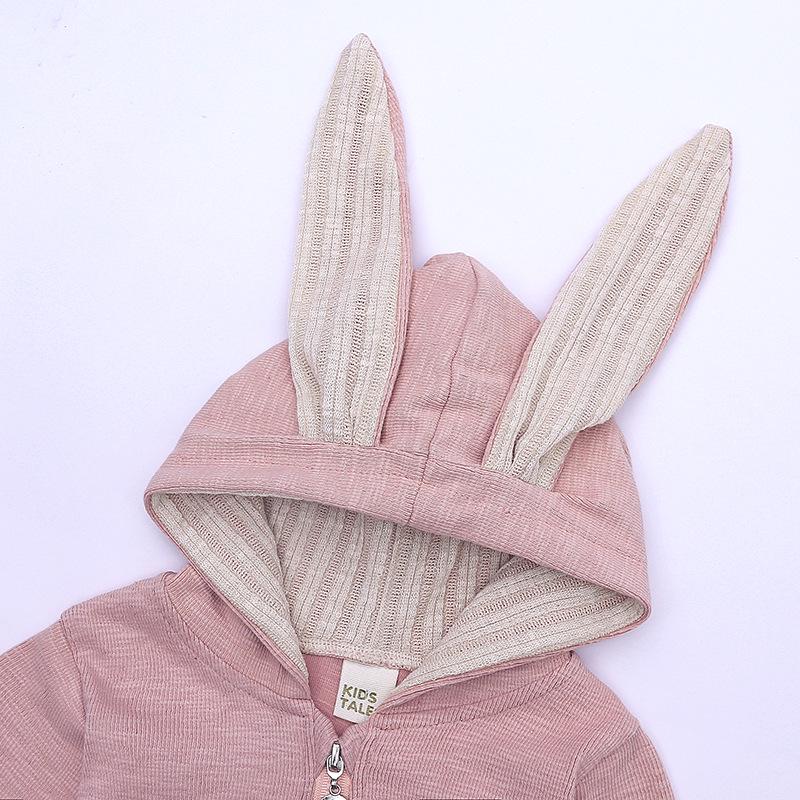 Cute Rabbit Ear Hooded Baby Rompers For Babies Boys Girls Clothes Newborn Jumpsuit Infant Costume