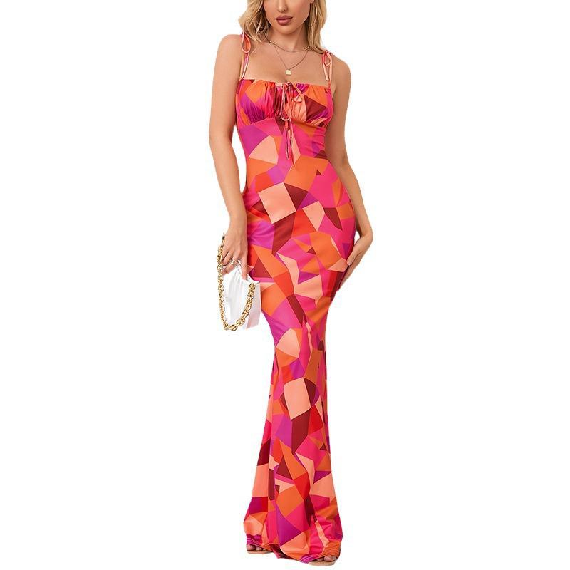 2024 Trending Sleeveless Lace-Up Bodycon Dress - Slim Fit & Sexy