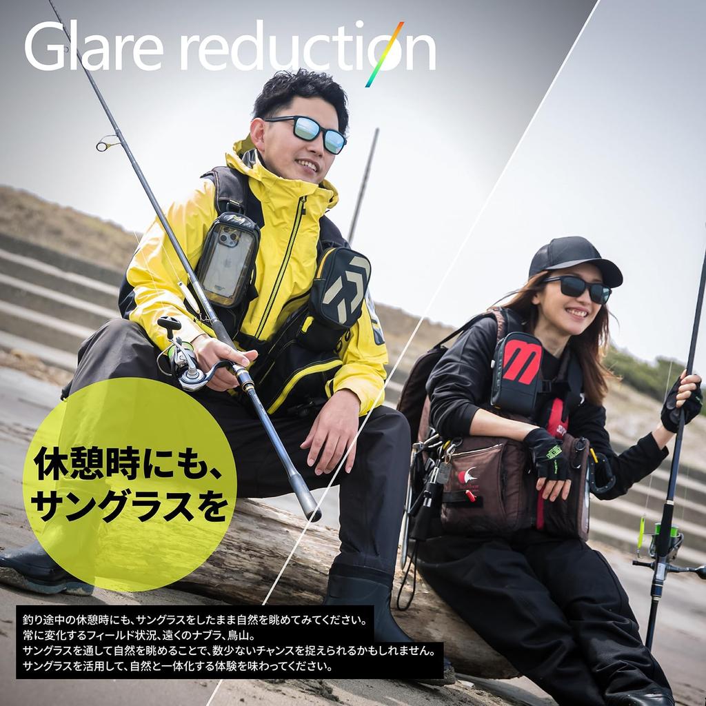 Gomexus J15 Polarisé Optique Sportif Polarisé Adapté pour et Autre Eau Livré avec Étui Spécial Lunettes de Soleil, Verre CR-39, Lunettes de Soleil, Verres,