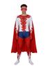 Super Bad Guy Mike Mai Superman Cosplay Jumpsuit Set for Halloween or Stage
