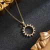 Elegant Round Ring Titanium Steel Necklace for Women - Luxurious, Simple, and Fashionable Design that Does Not Fade