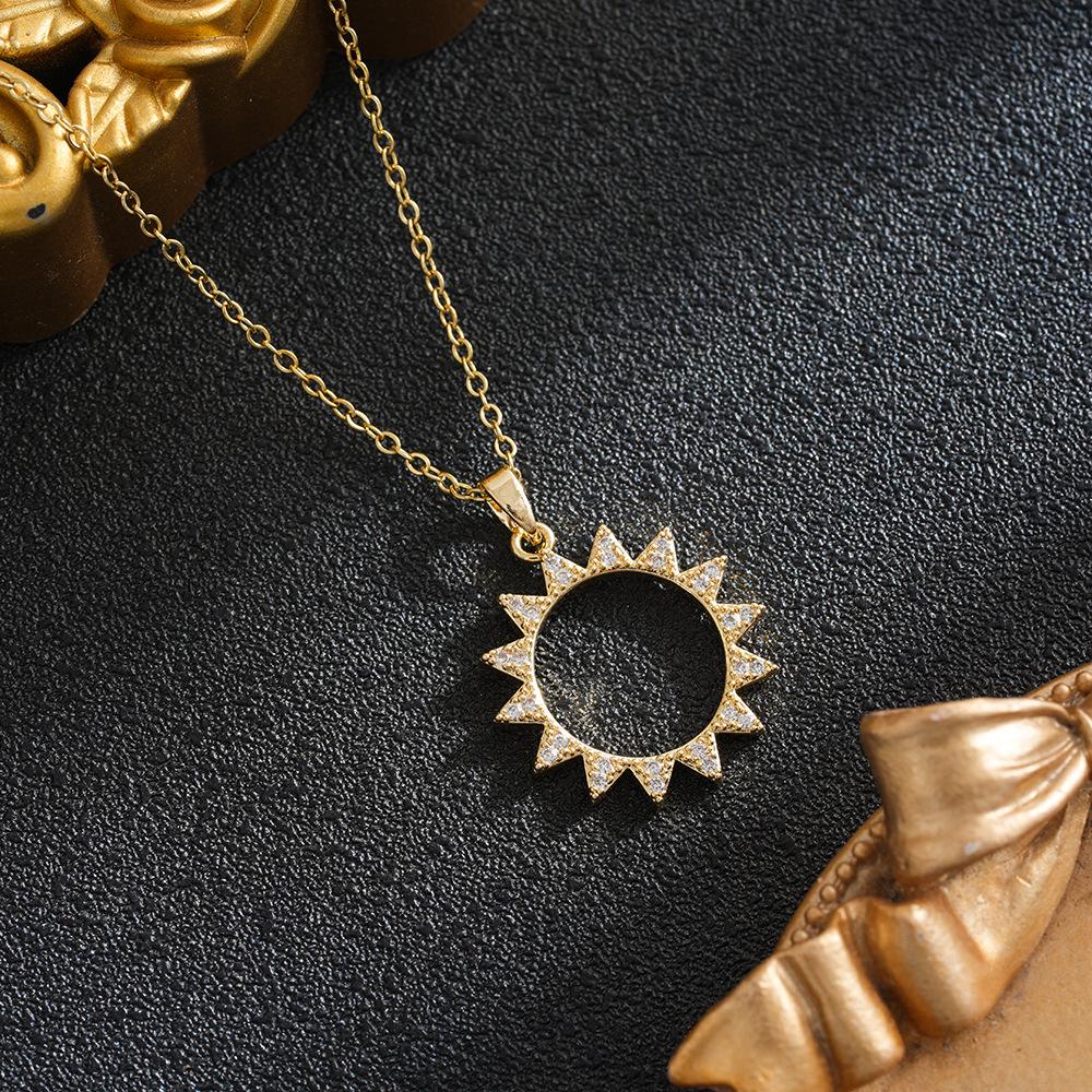 Элегантное Круглое Кольцо Титановая Сталь Ожерелье для Женщин - Роскошный, Простой и Модный Дизайн, Не Тускнеющее