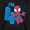 Spider-Man Childrens/Kids Cute Spidey 4th Birthday Hoodie