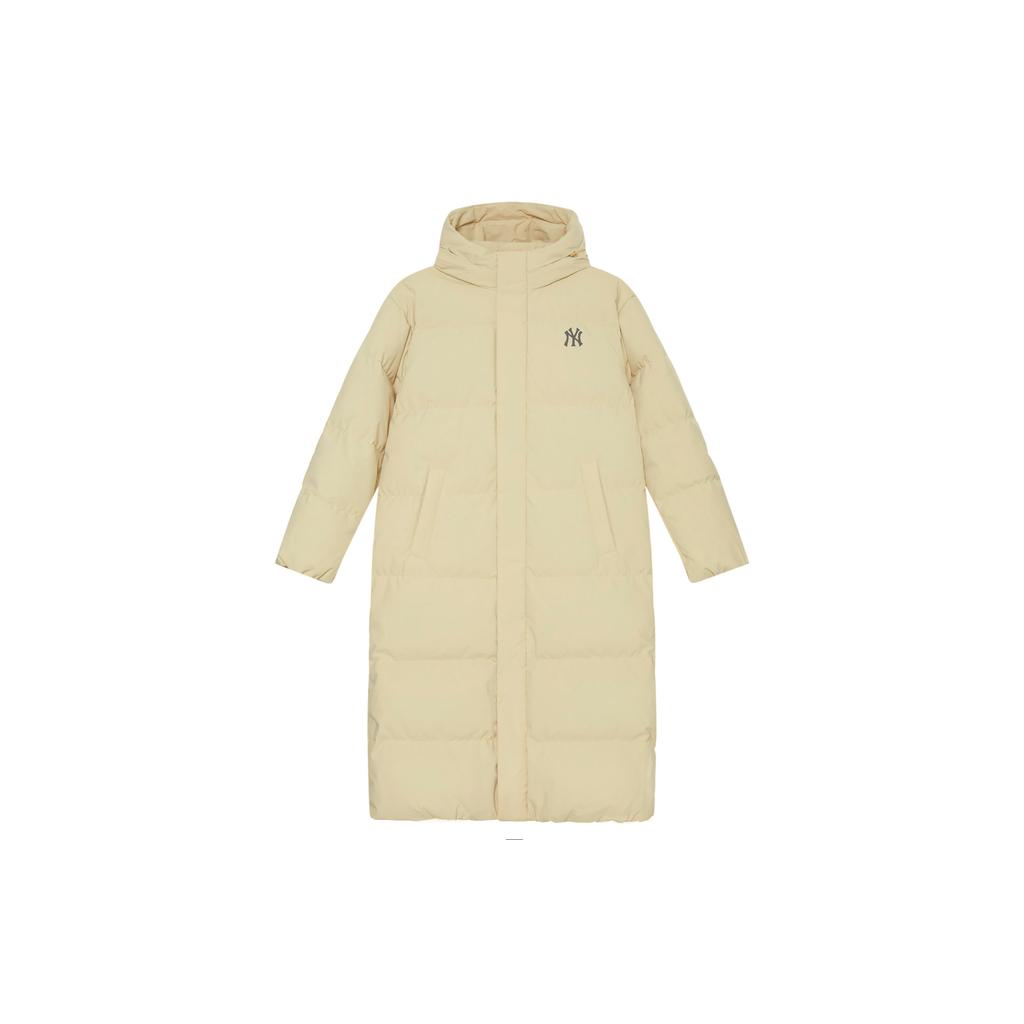 New MLB New York Yankees Basic Collection FW24 Down Jacket Unisex Linen Beige Yellow 3ADJB2146-50BGM