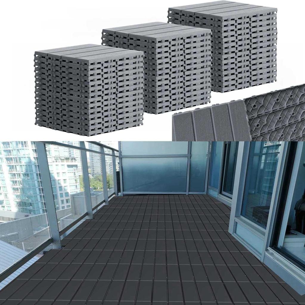 Umweltfreundliche Outdoor-Steckfliesen für Balkon, Bad, Hof, Garten und Terrasse DIY-Projekte