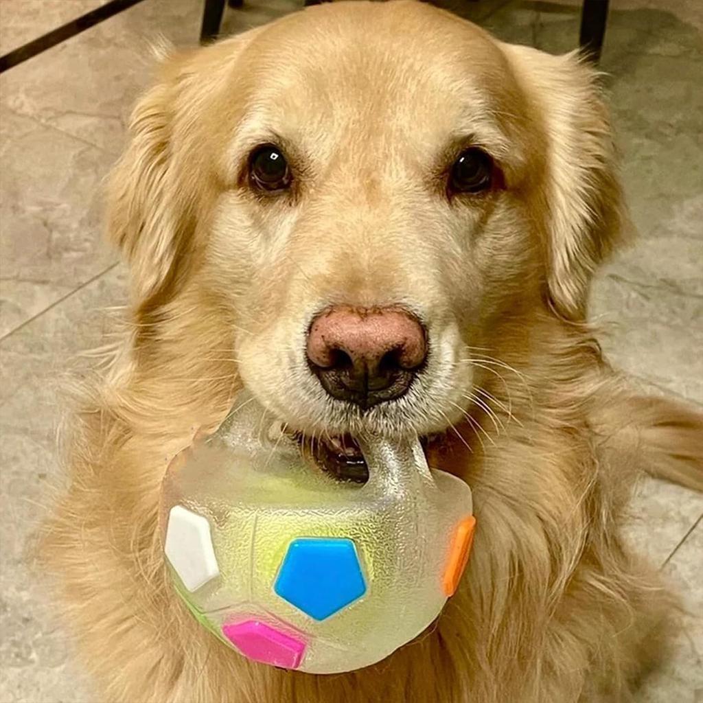 Handle-Equipped Calming Ball, Interactive Football Dog Toy With Squeaker, Dispenser, And Licking Feature, Floating Dog Toy, Suitable For Small, Medium