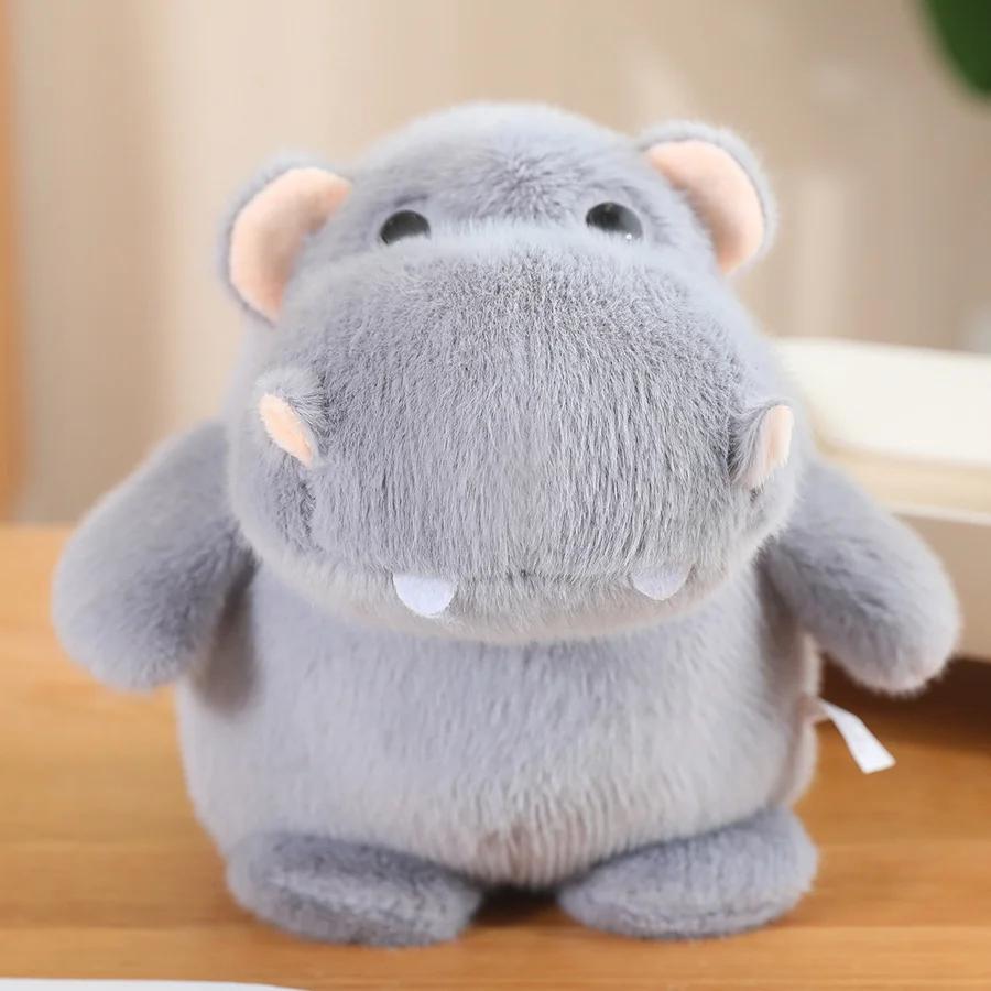 Caliente Lindo Peluche de Hipopótamo Esponjoso Suave Relleno de Dibujos Animados Hipopótamo Animal Muñeco Decoración del Hogar Regalos de Cumpleaños Navidad para Bebés Niños