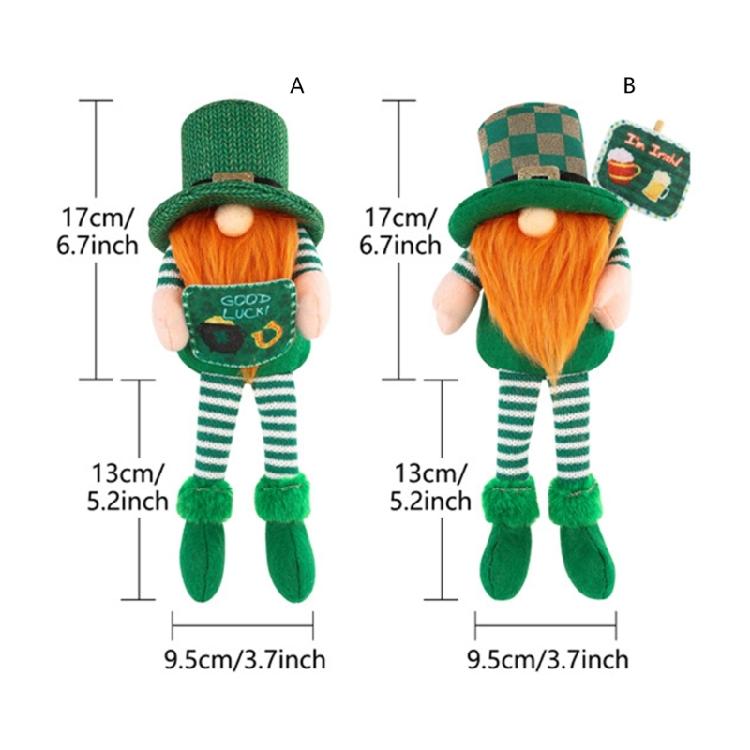Irish Patrick's Day Gnomes Dwarfs Figurine Doll Toy Ornaments Table Display