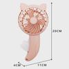 Hand-Pressed Cat Ears Fan: Manual Operation, Battery-Free, Portable Kitten Fan