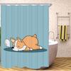 Corgi Butt Shower Curtains for Bathroom Showers Bath Folding Partition Curtain Accessories Bedrooms Waterproof Fabric Things the