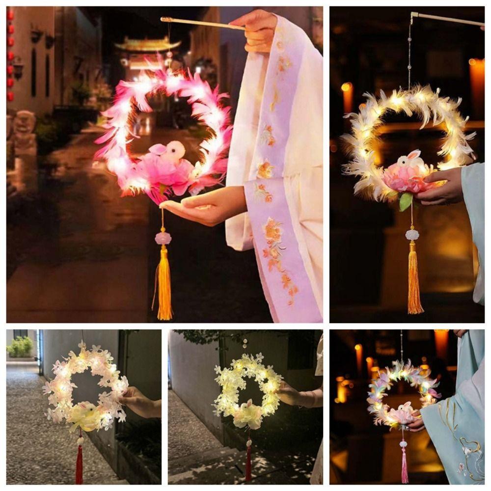 Chinese Style Children's Rabbit Lantern Handheld Mid-Autumn Festival Lamp  Hanfu Accessories