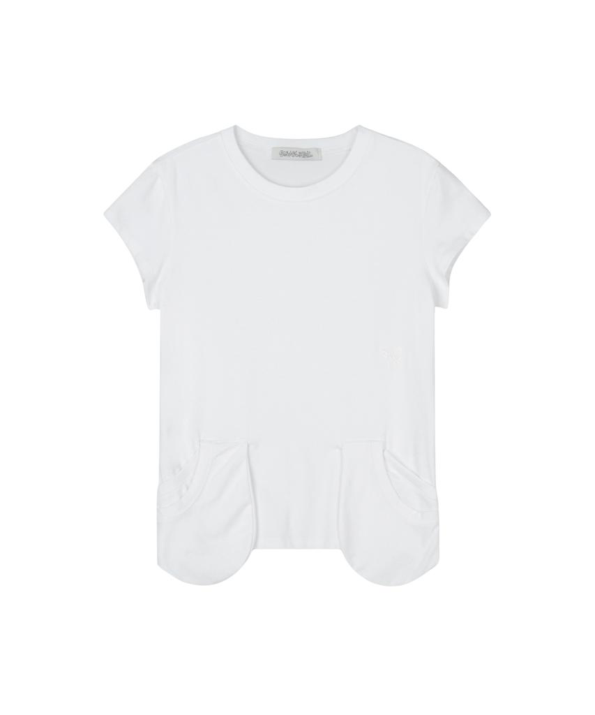 Guwolsibil Neck Layer Short Sleeve Top White