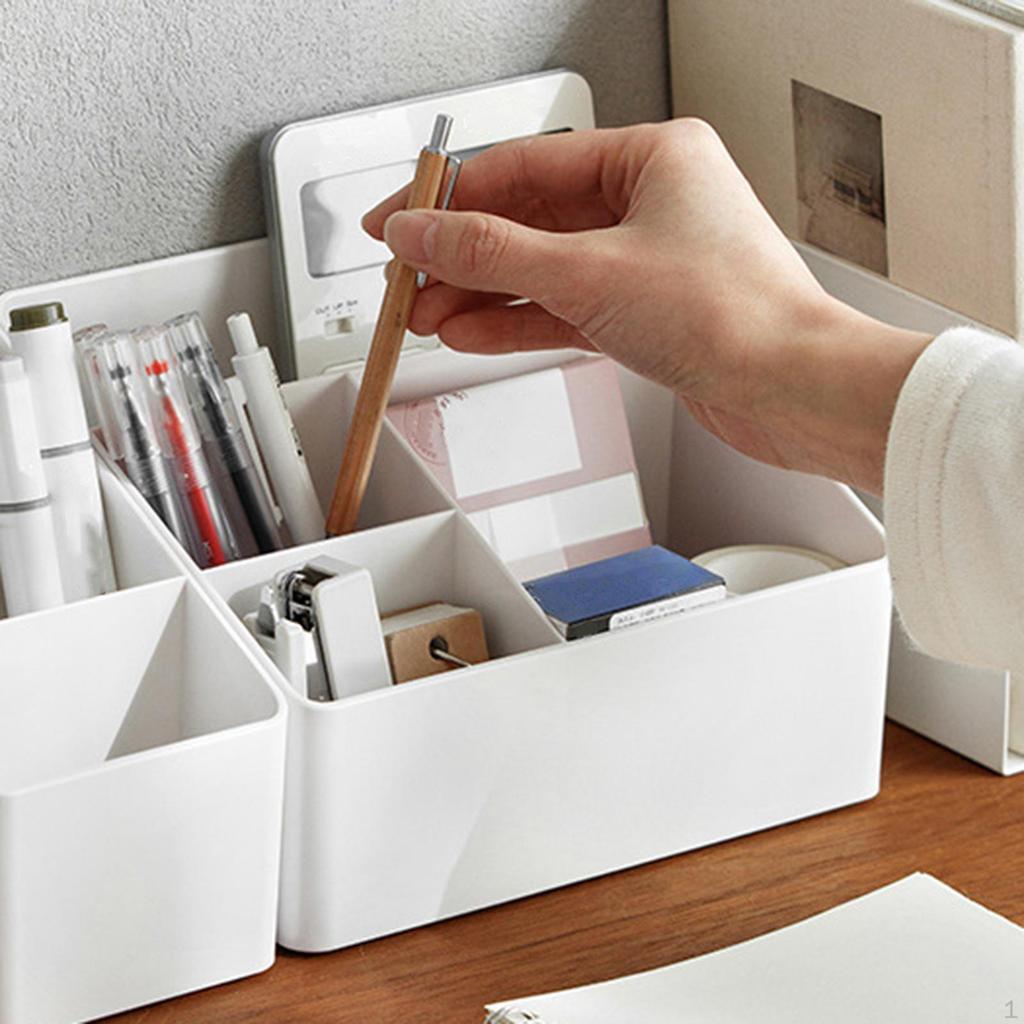 Cosmetic Storage Boxes Living Room Makeup Pencil Holder Brush Stand for Home Sticky Note Tray Case