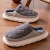 Large size cotton slippers non-slip waterproof down cloth indoor warm home thick bottom slippers home winter