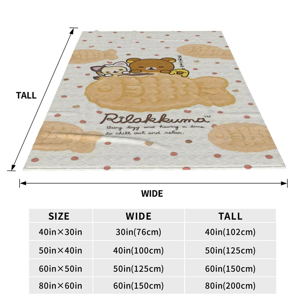 Rilakkuma Blanket Quality Soft  Throw Blanket Winter Children Bedroom Street Trend Bedspread