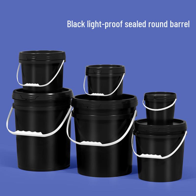 6L Thickened Black Plastic Multi-purpose Bucket