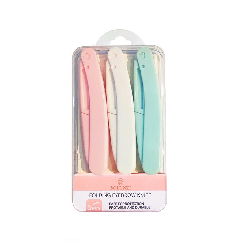 

BOLUNZI Женский безопасный складной набор для бровей с заменяемыми лезвиями