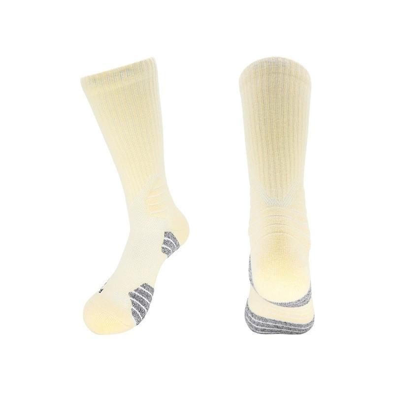 Medium Tube Cotton Non-Slip Sweat-Absorbing Running Socks Thickened Towel Bottom Sports Cotton Socks High-Top Pure Practical Basketball Socks