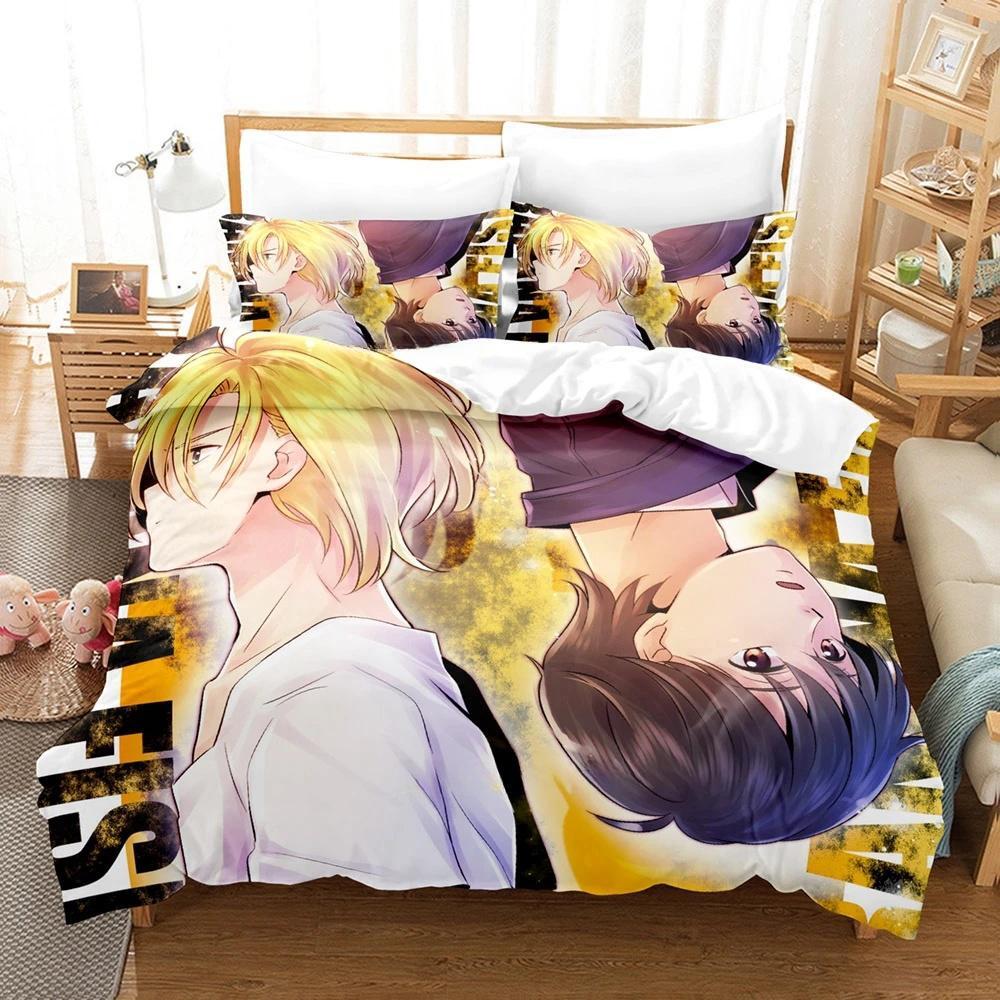 

3d Print Anime Banana Fish Bedding Set Single Twin Full Queen King Size Bed Set Adult Kid Bedroom Duvetcover Sets Home Textile EU Twin 135x200cm