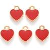 KitBeads 100pcs Enamel Red Heart Charms Mini Valentine's Day Love Heart Shaped Charms for Jewelry Making Bulk