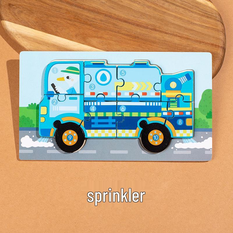Children's 3D Wooden Animal Transportation Puzzle - Early Education & Fun Toy