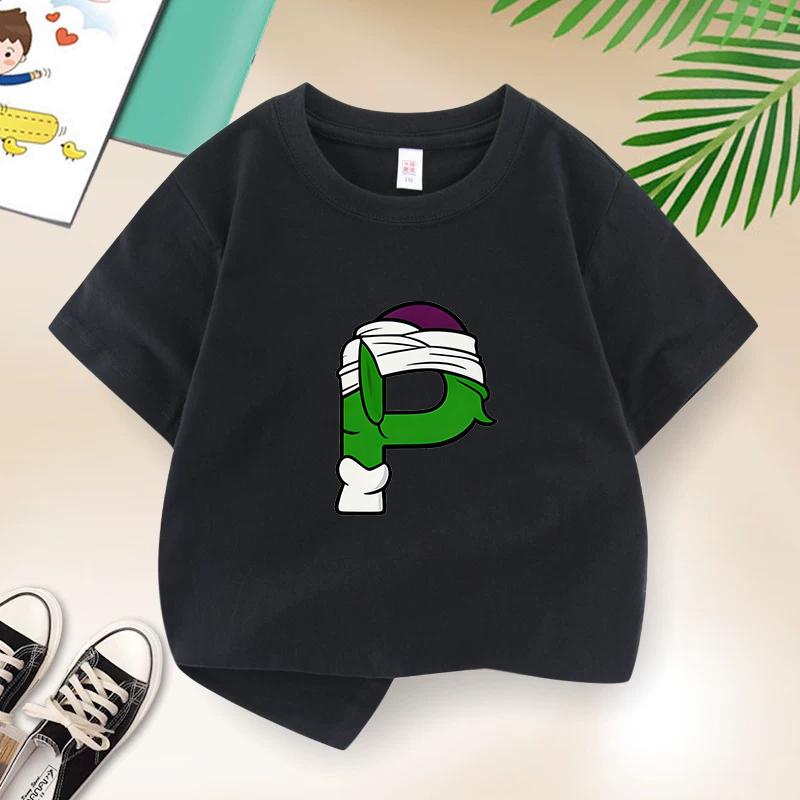 Dragon Ball Summer Childrens TShirt with DZ Letters Print Cute Casual Short Sleeve for Boys and Girls Suitable As A Gift