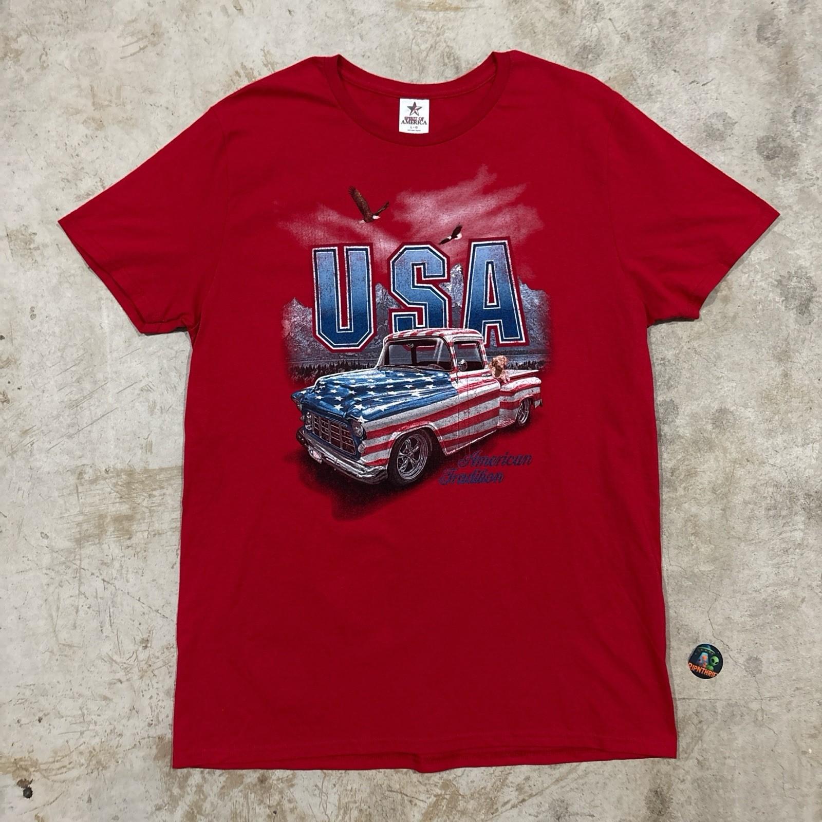 USA American Tradition Truck T Shirt Size L Unisex T-Shirt XL