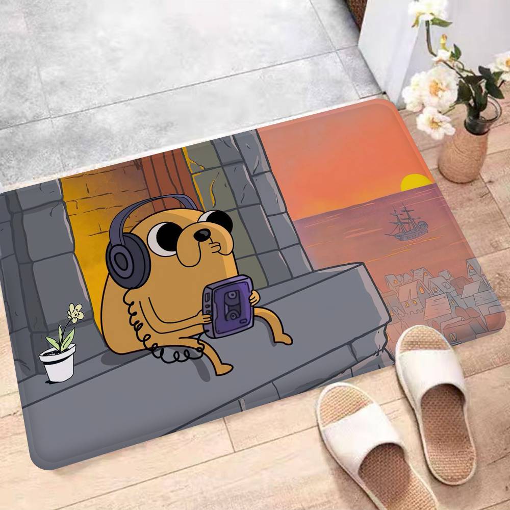 A-Adventure Cartoon T-Time Bathroom Mat Kids Room Bedroom Decoration Balcony Anti-Slip Doormat Living Room Welcome Rug