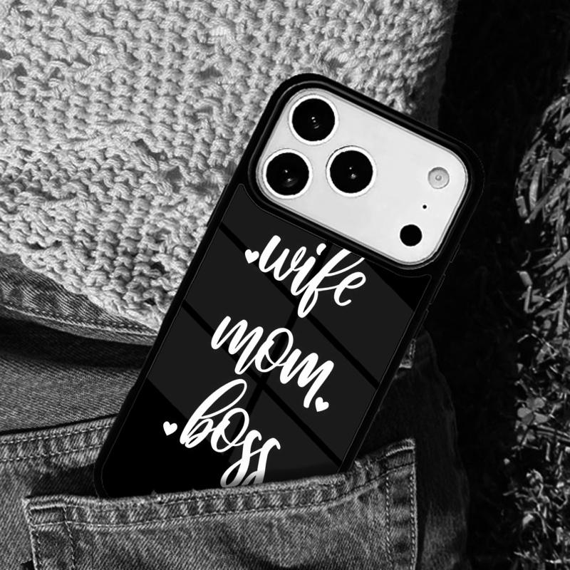Wife Mom Boss Phone Case For iPhone 17 AIR 16 Pro Max 15 14 Pro 11 12 13 Shockproof Silicone Cover