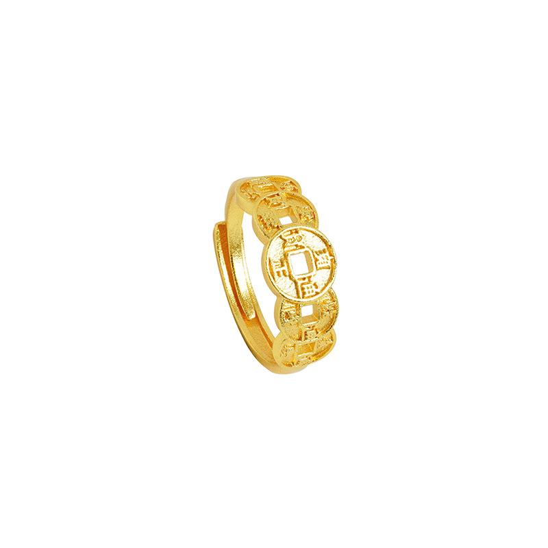 National Trend Ancient Fasha Ring National Style Retro Coin Ring National Trend Design