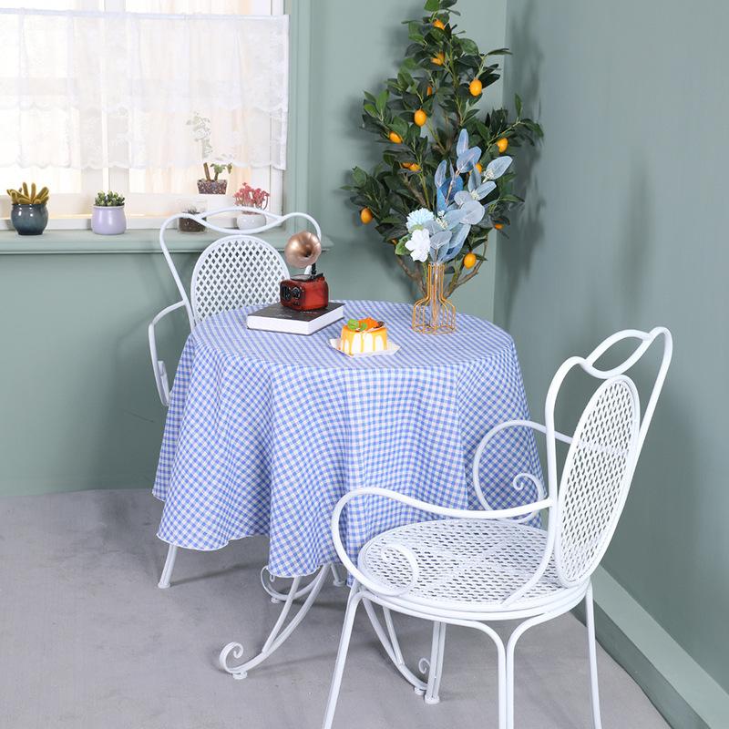 Runde Tischdecke Baumwolle Leinen Karierte Tischdecke Klein Frisch Runde Tischdecke Couchtisch Tischdecke Couchtischdecke