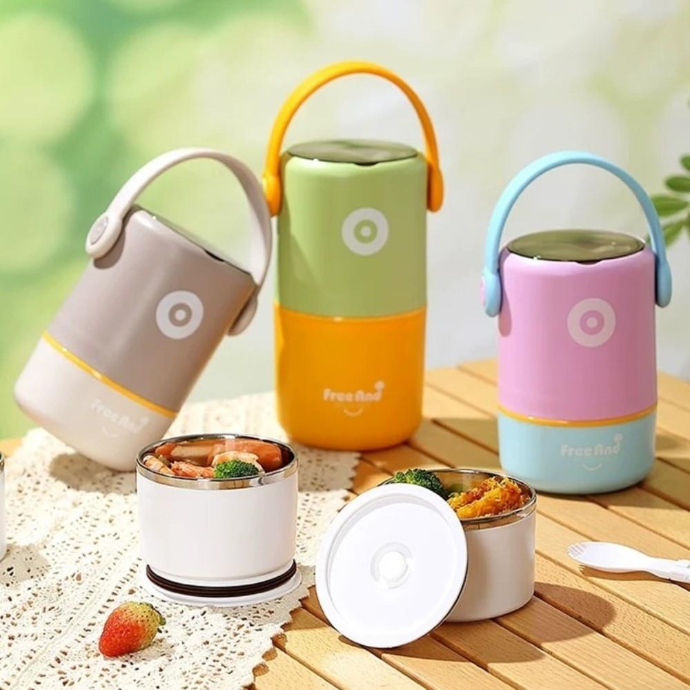 580ml/820ml Thermal Lunch Box Stainless Steel Food Soup Container  for Office&School