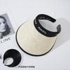 Summer vinyl sunscreen shell hat women's big eaves empty top foldable sunscreen hat fashionable versatile headband sun hat