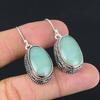 Gift For Her Natural Amazonite Drop/Dangle Vintage Earrings 925 Silver