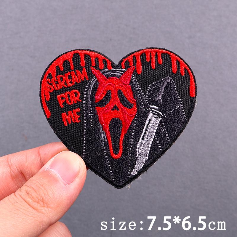 Hip Hop Punk Embroidery Patches For Clothing Thermoadhesive Patch Iron On Patches On Clothes Tarot Cards Skull Patch For Clothes