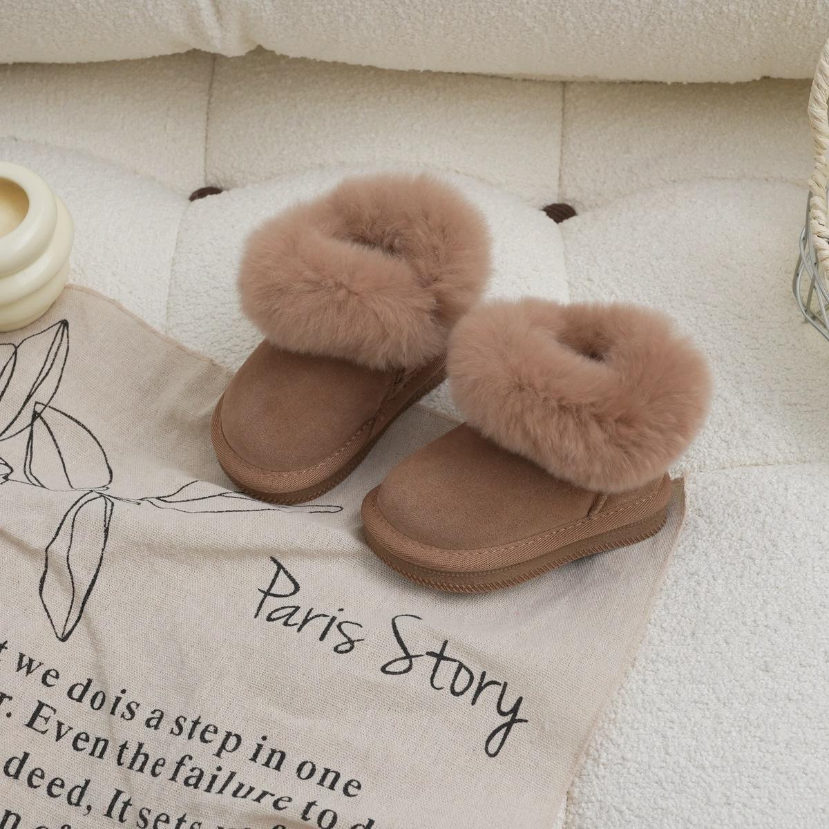 

XSHX Пушистая доктрина Детские кожаные зимние сапоги для мальчиков и девочек, утолщенная функциональная подошва 249027 19