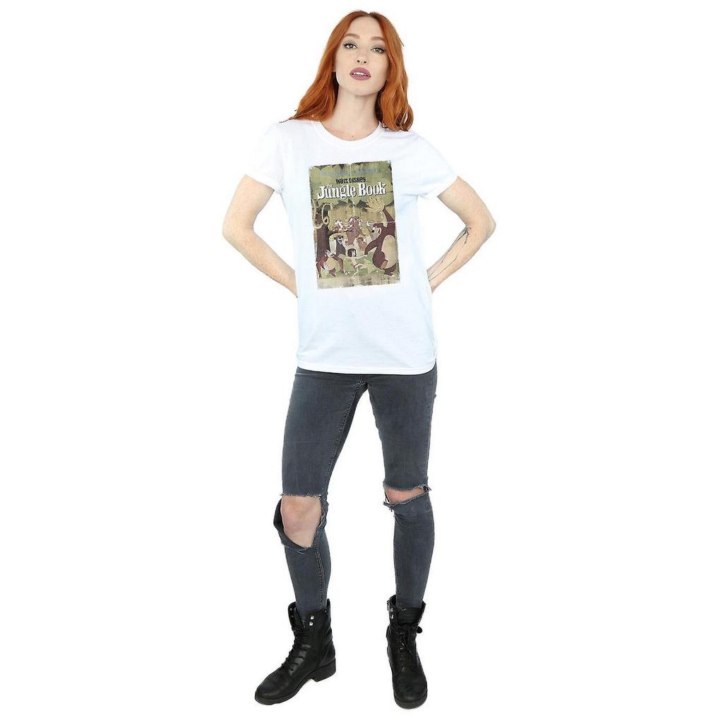Jungle Book Womens/Ladies Retro Poster Cotton Boyfriend T-Shirt