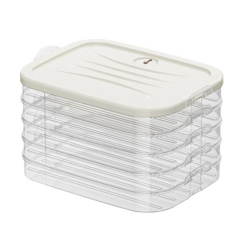 

1/2/3/4 Layers Wonton Freezer Food-grade Refrigerator Storage Box Egg Frozen Box Kitchen 4 Layers
