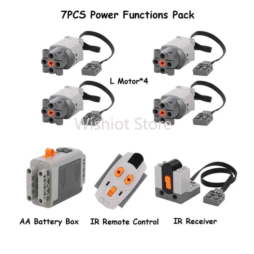 Legoeds-compatible MOC Technical Power Functions M Motor 8883 Modified Remote Control Power Group Train Lithium Battery Box 9686