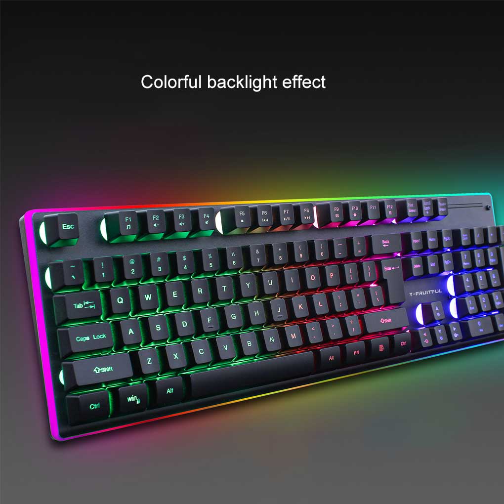 Gaming Keyboard Set Game Combination RGB Lighting USB Wired Gaming Keyboard And Keyboard And Set
