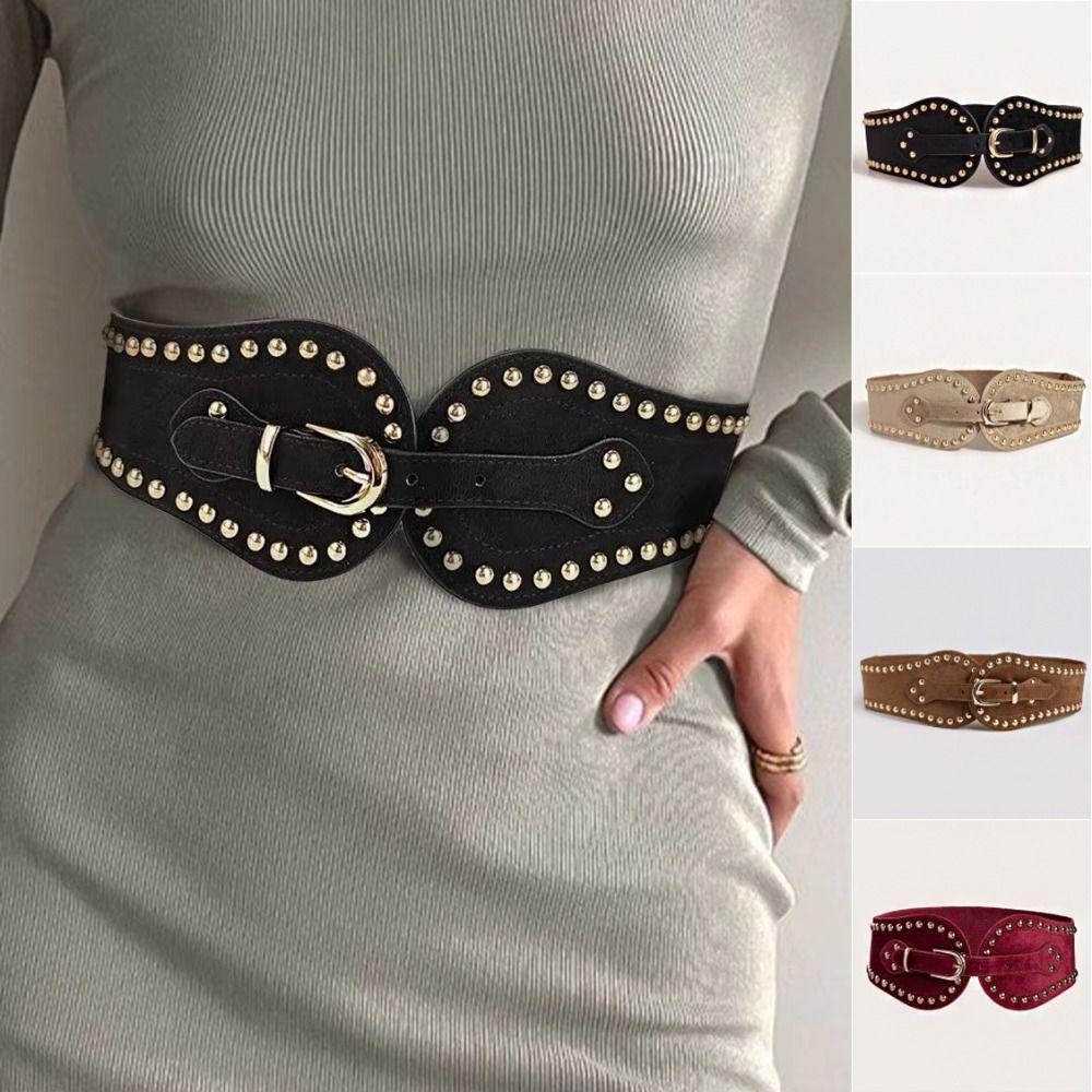 Spicy Girl Pu Leather Corset Adjustable Wide Waistband Elegant Waist Seal Skirt Accessories