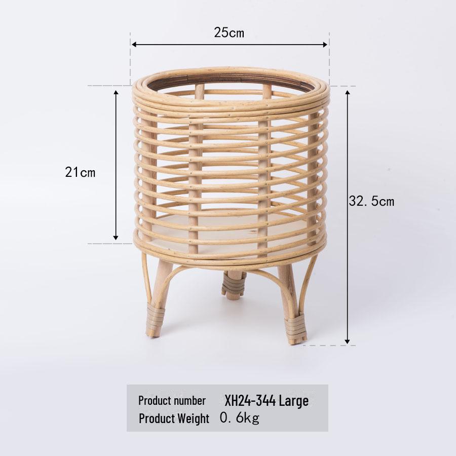 Nordisches Blumentopfregal aus Rattan, handgewebter, bodenstehender Pflanzenständer für Wohnzimmer, Balkone, Hotels und Privatunterkünfte – kreatives Dekor.