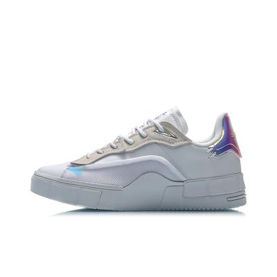 Li Ning Contrarian Low Top Skate Shoes Women Sneakers White AGCQ186-4