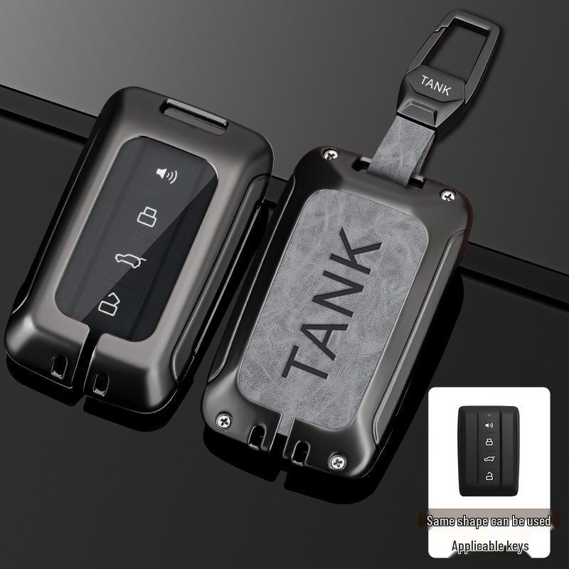 Tank 300/500 Key Cover: New Logo City Off-road Metal Car Buckle for Men.