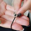 J.Lauren Silver Heart Pendant Silk Cord Bracelet B0986